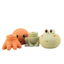 Jucării igienice pentru baie Magni animăluțe acvatice din bioplastic din grâu - set de 4 bucăți Jucării igienice pentru baie Magni animăluțe acvatice din bioplastic din grâu - set de 4 bucăți