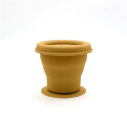 Pahar pliabil din silicon Magni Honey Yellow pentru gustări