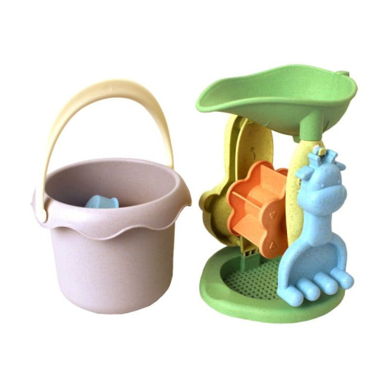 Set de plajă Magni: 8 piese din bioplastic din grâu, cu moară Set de plajă Magni: 8 piese din bioplastic din grâu, cu moară