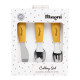 Set de tacâmuri pentru copii, 3 piese, Magni Honey Yellow din inox și silicon