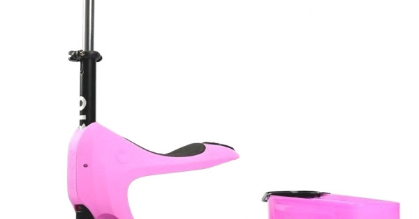 Trotineta Mini Micro 2 Go Deluxe Pink 3 Roti Sezut Copii Roz