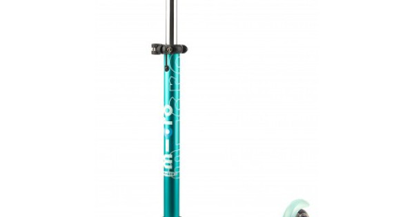 Trotineta Mini Micro Deluxe Aqua 3 Roti Copii Albastra Turcoaz