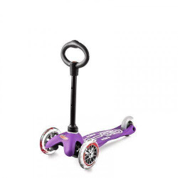 Trotinetă Mini Micro 3-în-1 Deluxe Purple Cu Mâner Parental