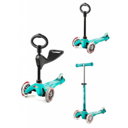 Trotinetă Mini Micro 3-în-1 Deluxe Aqua pentru copii de 1-6 ani Trotinetă Mini Micro 3-în-1 Deluxe Aqua pentru copii de 1-6 ani