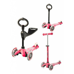 Trotinetă Mini Micro 3-în-1 Deluxe Pink pentru copii de 1-6 ani Trotinetă Mini Micro 3-în-1 Deluxe Pink pentru copii de 1-6 ani
