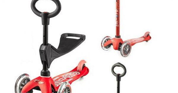 Trotineta Mini Micro 3 In 1 Deluxe Red Pentru Copii De 1 6 Ani