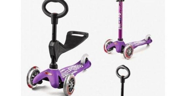 Trotineta Mini Micro 3 In 1 Deluxe Purple Pentru Copii De 1 6 Ani