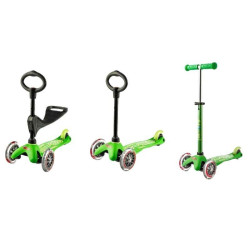 Trotinetă Mini Micro 3-în-1 Deluxe Green pentru copii de 1-6 ani Trotinetă Mini Micro 3-în-1 Deluxe Green pentru copii de 1-6 ani