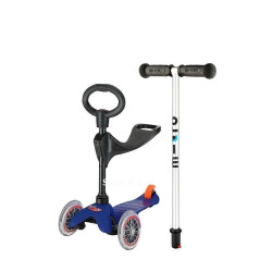 Trotinetă Mini Micro 3-în-1 Classic Blue pentru copii de 1-6 ani Trotinetă Mini Micro 3-în-1 Classic Blue pentru copii de 1-6 ani