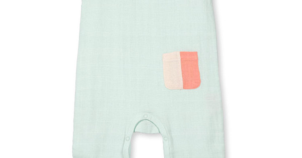 Salopeta Fara Maneci Muselina Bumbac Organic By Feldman Copii Play Of Colors Glacier