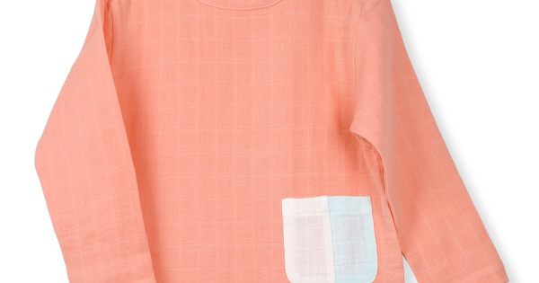 Bluza Maneca Lunga Muselina Bumbac Organic By Feldman Play Of Colors Canyon Sunset