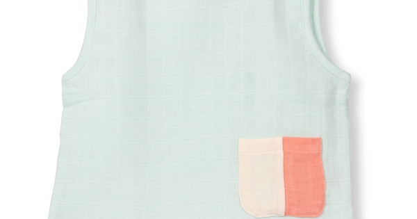 Bluza Fara Maneci Muselina Bumbac Organic By Feldman Play Of Colors Glacier