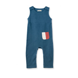 Salopetă fără mâneci din bumbac organic French Terry Organic by Feldman pentru copii - Play of Colors Petrol-Blue Salopetă fără mâneci din bumbac organic French Terry Organic by Feldman pentru copii - Play of Colors Petrol-Blue