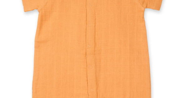 Salopeta Scurta Muselina Bumbac Organic By Feldman Bebelusi Play Of Colors Sun Ochre