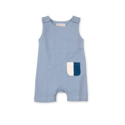 Salopetă scurtă fără mâneci din bumbac organic French Terry Organic by Feldman pentru copii - Play of Colors Gray-Blue Salopetă scurtă fără mâneci din bumbac organic French Terry Organic by Feldman pentru copii - Play of Colors Gray-Blue
