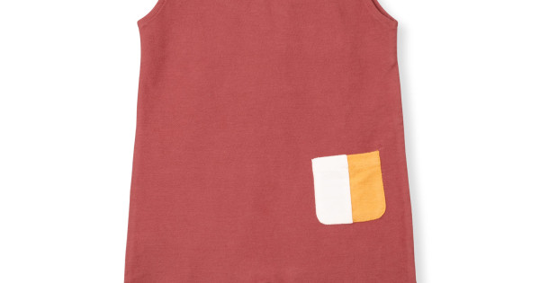 Salopeta Scurta Fara Maneci Bumbac Organic French Terry By Feldman Copii Play Of Colors Marsala