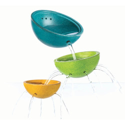 Set cu boluri din lemn ECO Plan Toys pentru joacă în apă Set cu boluri din lemn ECO Plan Toys pentru joacă în apă