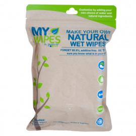 Șervețele 100% naturale neparfumate umede/uscate - My Wipes by Potette Plus