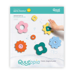 Puzzle pentru baie - set de 10 piese - Quut Toys Flower Power