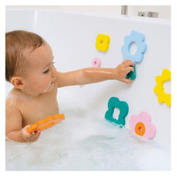 Puzzle pentru baie - set de 10 piese - Quut Toys Flower Power