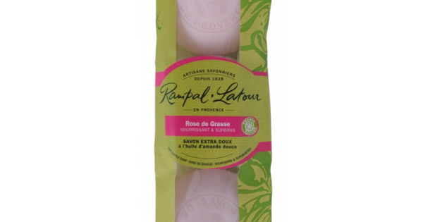 Pachet 3 Sapunuri Natural Rampal Latour Trandafir De Grasse