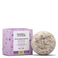 Săpun natural Rampal Latour cu flori de lavandă în cutie de carton, zero waste - 125 grame