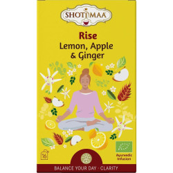 Ceai organic ayurvedic Shoti Maa Balance Your Day - Rise - Clarity - lămâie, mere și ghimbir BIO - 16 dz x 2g