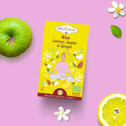 Ceai organic ayurvedic Shoti Maa Balance Your Day - Rise - Clarity - lămâie, mere și ghimbir BIO - 16 dz x 2g