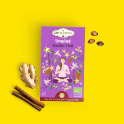Ceai organic ayurvedic Shoti Maa Balance Your Day - Unwind - Relaxation - vanilla chai BIO - 16 dz x 2g Ceai organic ayurvedic Shoti Maa Balance Your Day - Unwind - Relaxation - vanilla chai BIO - 16 dz x 2g