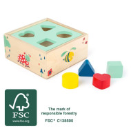 Cub din lemn cu forme de potrivit small foot „Move it!” Cub din lemn cu forme de potrivit small foot „Move it!”