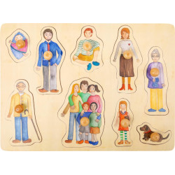 Puzzle din lemn small foot Familie și Prieteni