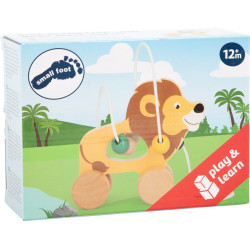 Jucărie de tras cu sfoara small foot Leu „Safari” cu labirint de bile Jucărie de tras cu sfoara small foot Leu „Safari” cu labirint de bile
