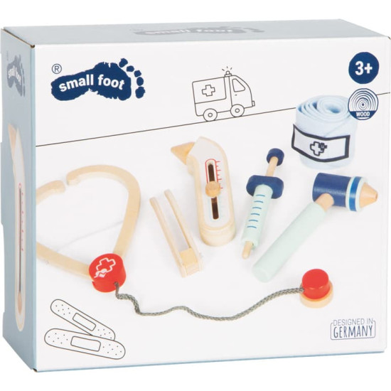 Set de doctor small foot din lemn pentru joc de rol