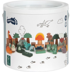 Cuburi de construcție small foot „Dino” din lemn