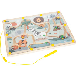 Labirint magnetic din lemn small foot "Safari"