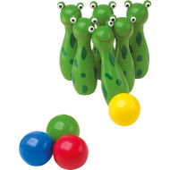 Joc de popice din lemn small foot broscuțe Joc de popice din lemn small foot broscuțe