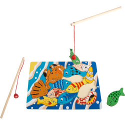 Puzzle din lemn small foot joc de pescuit cu magneți Puzzle din lemn small foot joc de pescuit cu magneți