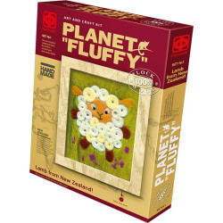 Kit de crafting small foot tablou Oiță din lână - „Planet Fluffy - Noua Zeelandă”