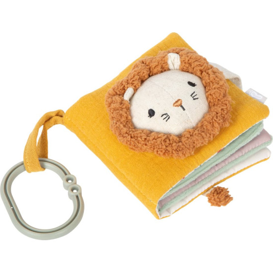 Cărticică senzorială small foot „Little Lion” din material textil pentru bebeluși Cărticică senzorială small foot „Little Lion” din material textil pentru bebeluși