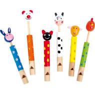 Fluier small foot din lemn, în formă de animăluțe, pentru copii Fluier small foot din lemn, în formă de animăluțe, pentru copii