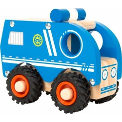 Mașină de poliție small foot - jucărie din lemn pentru copii