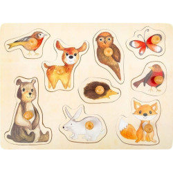 Puzzle din lemn small foot Animale din pădure