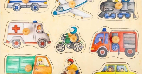 Puzzle Lemn Small Foot Mijloace De Transport