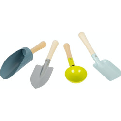 Set de 4 unelte pentru grădină small foot din lemn și metal pentru copii