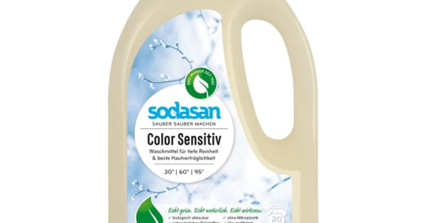 Detergent Eco Lichid Sodasan Sensitive Rufe Colorate