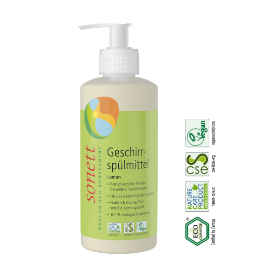 Detergent ecologic Sonett pentru spălat vase - cu lămâie - 300 ml Detergent ecologic Sonett pentru spălat vase - cu lămâie - 300 ml