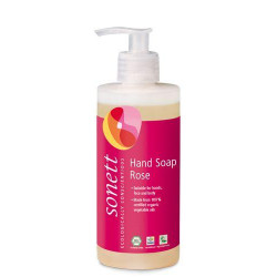 Săpun lichid ecologic Sonett cu trandafiri - pentru mâini, față și corp - 300 ml