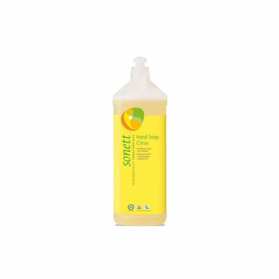 Săpun lichid & gel de duș ecologic Sonett cu lămâie - pentru mâini, față și corp - 1L Săpun lichid & gel de duș ecologic Sonett cu lămâie - pentru mâini, față și corp - 1L