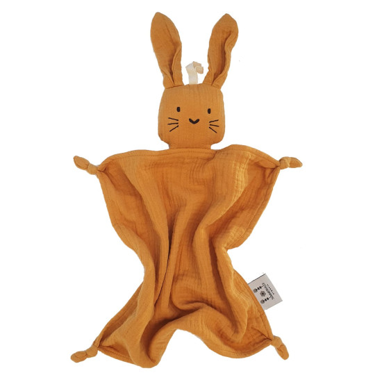 Jucărie moale de alinare Summerville Rabbit Cameo Orange din bumbac organic Jucărie moale de alinare Summerville Rabbit Cameo Orange din bumbac organic