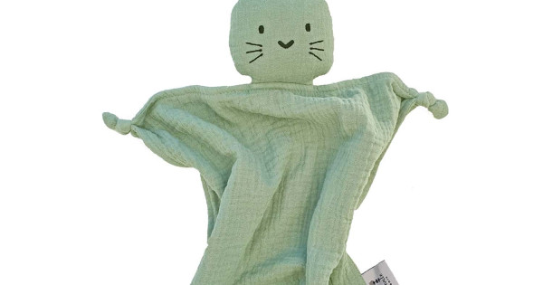 Jucarie Moale Alinare Summerville Rabbit Cameo Green Bumbac Organic